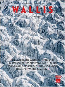 Titelseite, Magazin Valais Winter 2019-2020. Wallis, Schweiz